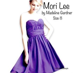 Mori Lee Dress Strapless Prom Dress Purple 8
